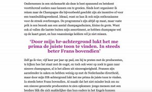 Interview Hinke in Financieel Dagblad