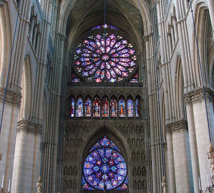 stopcontact verticaal cent Kathedraal Reims glas in lood - Champagne Travel